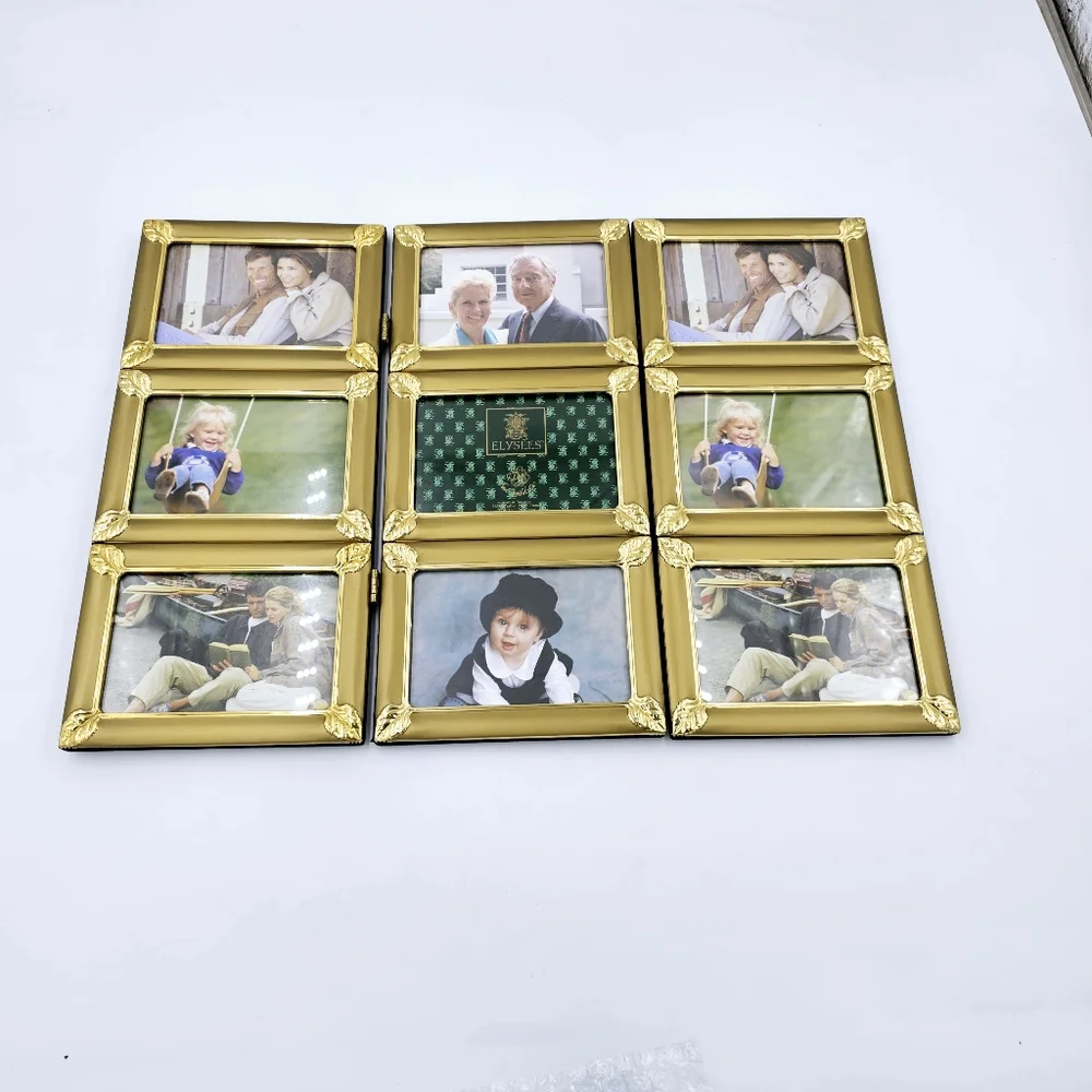 New Loui Michel Table Top Memories 3 Panel Screen 9 Picture Frames